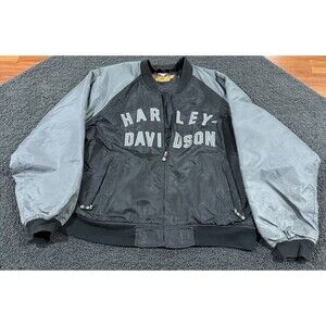 Vintage 90’s Harley Davidson 100th Anniversary Jacket black & gray Size 3XL